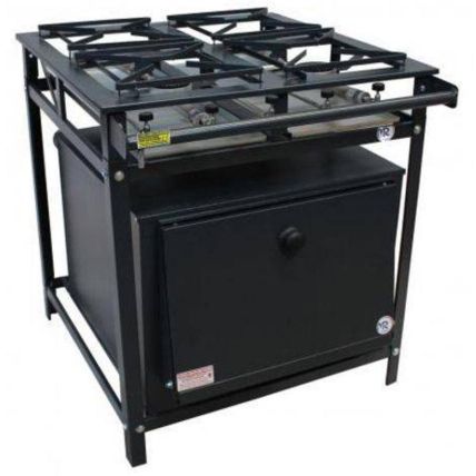 Fogão a Gás Conjugado Standard 4 Bocas Alta Pressão 30x30 com Forno Porta Pintada P5 MR Fogões
