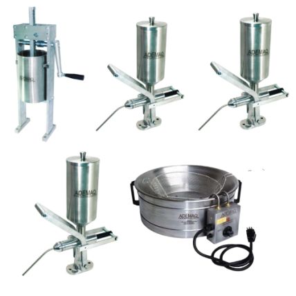 Kit Masseira, 3 Doceiras 2L e Tacho Fritura Inox Ademaq