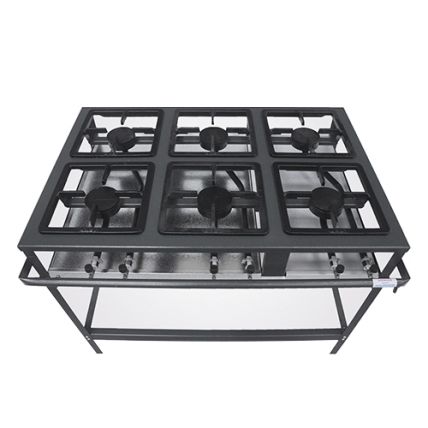 Fogão Industrial 6 Bocas Alta Pressão FE-506 Metal Brey