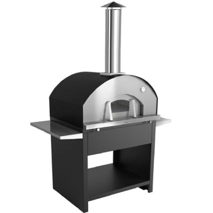 Forno de Pizza Grande a Lenha Garden 803EX Preto Metávila