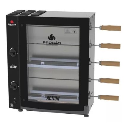 Forno Assador a Gás Baixa Pressão Rotativo Action 5 Espetos PRAC-05 T Progás 1