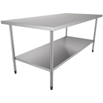 Mesa / Bancada para Trabalho Total Inox 180x70cm Metalcubas