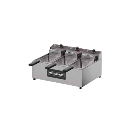 Fritador Elétrico 3 Cuba 220v FE3C Metalcubas