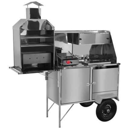 Carrinho De Hot Dog Lanche Churrasco Com Rodas Pneumáticas Cefaz