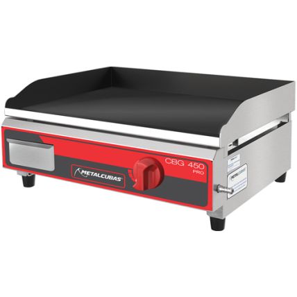 Chapa Bifeteira Profissional a Gás CBG-450 45cm Metalcubas