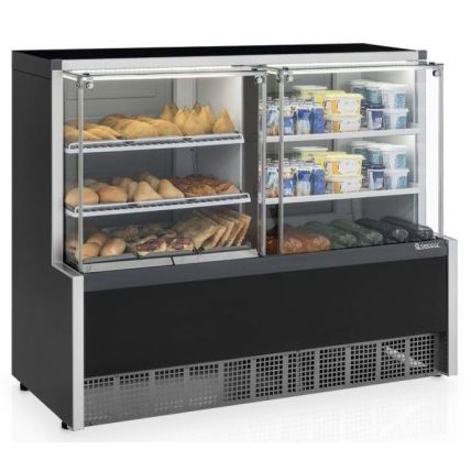 Vitrine Quente e Fria 2 Placas GQRA-140R Gelopar