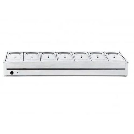 Rechaud De Mesa 7 Cubas Quente GN1/2 Ibet