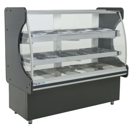 Vitrine Estufa Classic 1,25m Vidro Frontal Curvo Polofrio