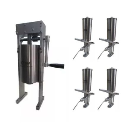 Kit Masseira para Churros Base e 4 Recheadeira 2 Litros Copo em Aço Inox ABM Máquinas