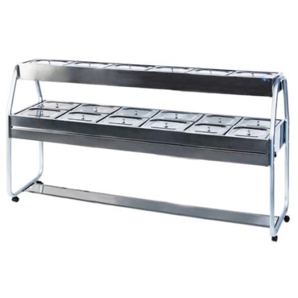 Self Service Duplo 209,5Cm 12 Cubas Quentes, 6 Frias Ibet