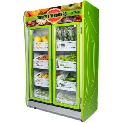 Expositor Vertical Hortifruti 2 Portas 930 Litros Polar 