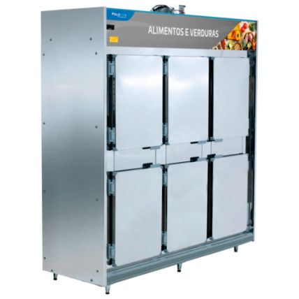 Geladeira Comercial 6 Portas Inox Polofrio