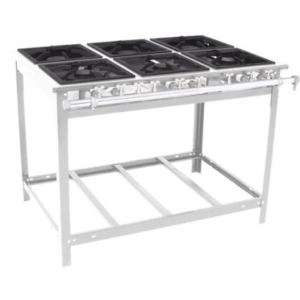 Fogão a Gás Inox 6 Bocas EI6D3G-FOG  Venâncio