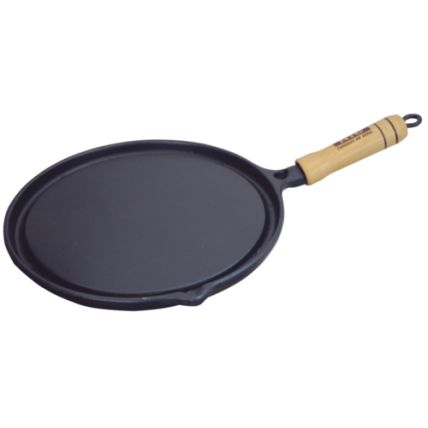 Chapa Bifeteira Redonda Lisa Ferro Fundido 25cm Rig Fundidos