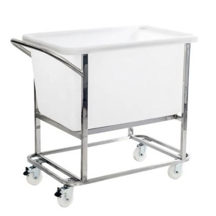 Dispositivo para Transporte Inox 304 com Cuba Plástica 180 Litros Sem Tampa Imeca