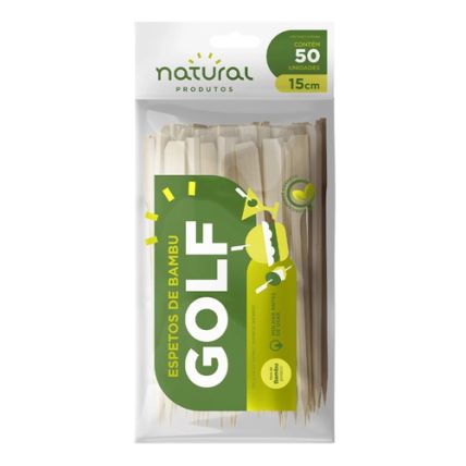 Espeto De Bambu Tipo Golf 15cm 50 Unidades Natural Produtos 