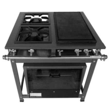 Fogão Extra 2 Queimadores Gás Com Forno e Chapa E2FC Venâncio