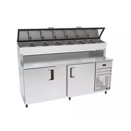 Balcão de Serviço Refrigerado com Condimentadora Standard Alta 2 Metros VBSRC20 Venâncio