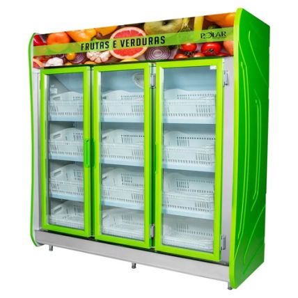 Expositor Vertical Hortifruti 3 Portas 1432 Litros Polar
