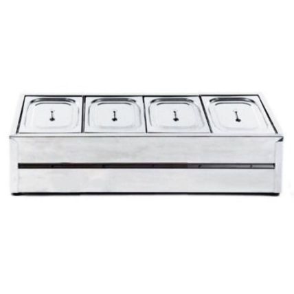 Rechaud De Mesa 4 Cubas Frias 1/2 GN Ibet