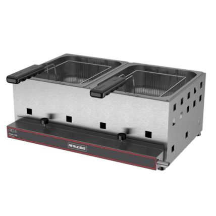 Fritador Comercial a Gás Duplo Alta Pressão FRCG 6 AP Metalcubas