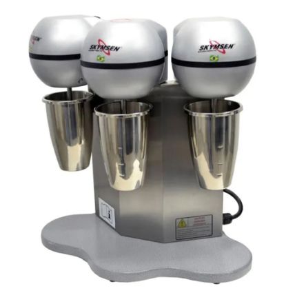 Batedor De Milkshake Com Copos Inox 3 Hastes BMS-3-N Skymsen