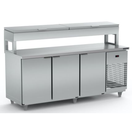 Balcão de Serviço Refrigerado Condimentador Inox 200cm BSRC 2000 Refrimate