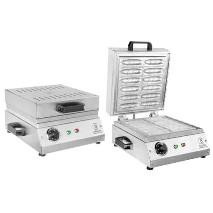 Máquina de Crepe Suíço 12 Cavidades Inox Bailon