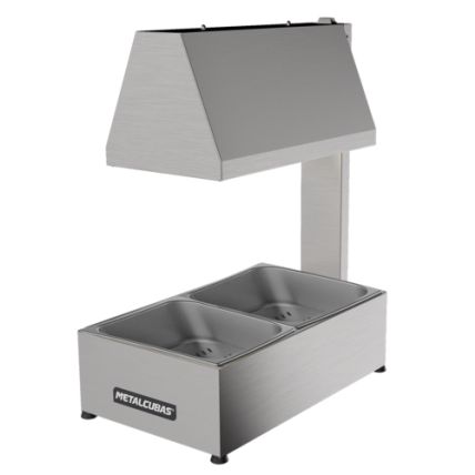 Conservador de Fritura Elétrico 2 Cubas Pequenas MCF-02CP Metalcubas