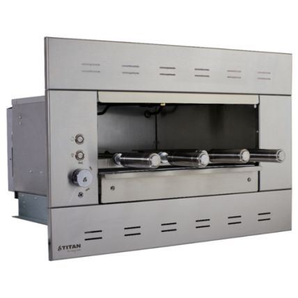 Churrasqueira Elétrica de Embutir Prime com Painel Ventilado 4 Espetos Titan