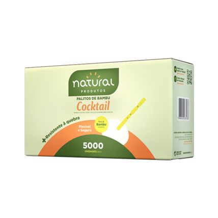 Palito De Bambu Para Cocktail 5000 Unidades Natural Produtos