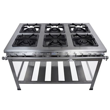 Fogão Industrial Linha Extra Inox 6 Bocas 206-I Metal Brey