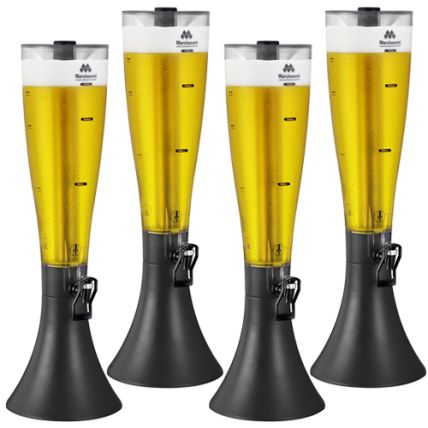 Kit com 4 Torres de Chopp 2,5 Litros MarcBeer MB.2.250 Marchesoni