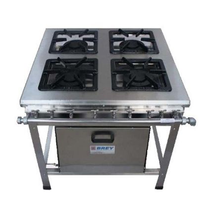 Fogão Industrial Linha Extra 4 Bocas com Forno 204-F Metal Brey