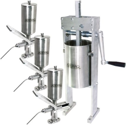 Kit Masseira Fixação na Base e 3 Doceiras 2L Copo em Inox Ademaq