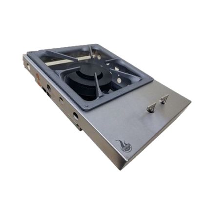 Bifeteira De Embutir A Gás Cooktop Inox 30cm Com Queimador Industrial Duplo Guindani