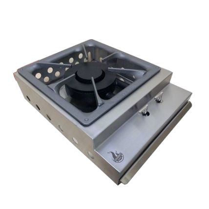 Bifeteira De Sobrepor A Gás Inox 32cm Com Queimador Industrial Duplo Guindani