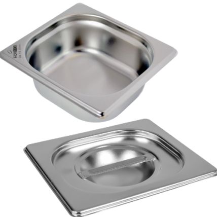 Kit Cuba e Tampa Gastronômica Buffet 1/6GN Profundidade 65mm Compre Conosco