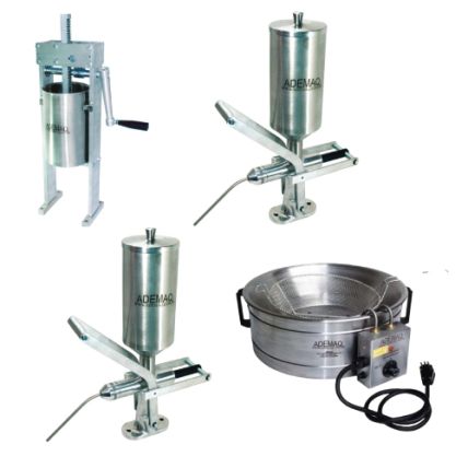 Kit Masseira, 2 Doceiras 2L e Tacho Fritura Inox Ademaq
