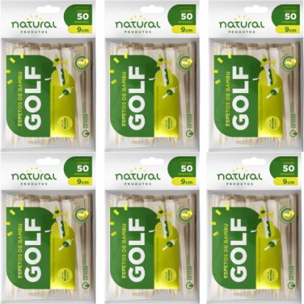 Espeto De Bambu Tipo Golf 9cm 1000 Unidades Natural Produtos