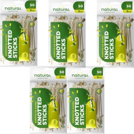 Espeto De Bambu Knotted Stick 9cm 250 Unidades Natural Produtos