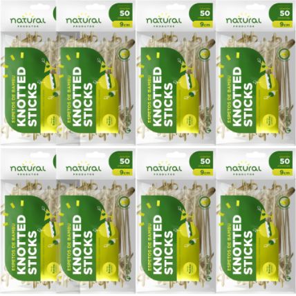 Espeto De Bambu Knotted Stick 9cm 1000 Unidades Natural Produtos
