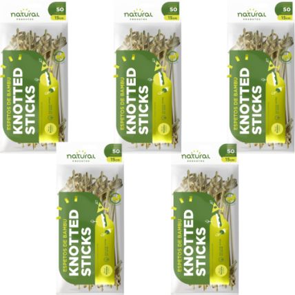 Espeto De Bambu Knotted Stick 15cm 250 Unidades Natural Produtos