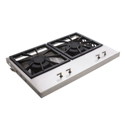 Bifeteira De Embutir A Gás Dupla Inox 65cm Com Queimador Industrial Duplo Guindani