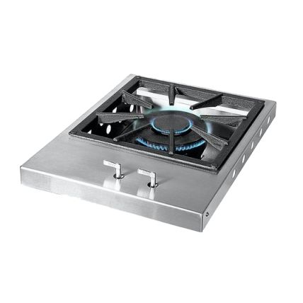 Bifeteira De Embutir A Gás Cooktop Inox 36cm Com Queimador Industrial Duplo Guindani