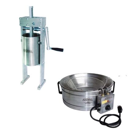 Kit Masseira e Tacho para Fritura Inox Ademaq