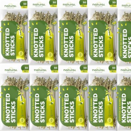 Espeto De Bambu Knotted Stick 15cm 1000 Unidades Natural Produtos