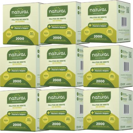 Palito Dental De Bambu Sachet 24000 Unidades Natural Produtos