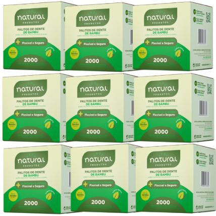 Palito Dental De Bambu Sachet Mentolado 24000 Unidades Natural Produtos