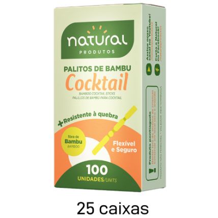 Palito De Bambu Cocktail 2500 Unidades Natural Produtos